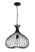 CWI LIGHTING 9650P16-1-101  Darleen 1 Light Down Pendant with Black finish