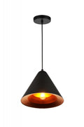 CWI LIGHTING  9666P10-1-143  Keila 1 Light Down Pendant with Black & Gold finish