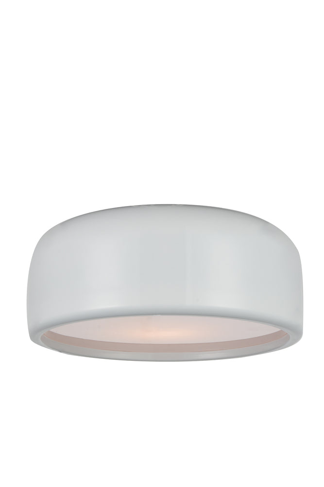 CWI LIGHTING  9688C14-2-172  Campton  2 Light Drum Shade Flush Mount with White finish