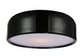 CWI LIGHTING  9688C19-3-171  Campton 3 Light Drum Shade Flush Mount with Black finish