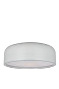 CWI LIGHTING  9688C19-3-172  Campton  3 Light Drum Shade Flush Mount with White finish