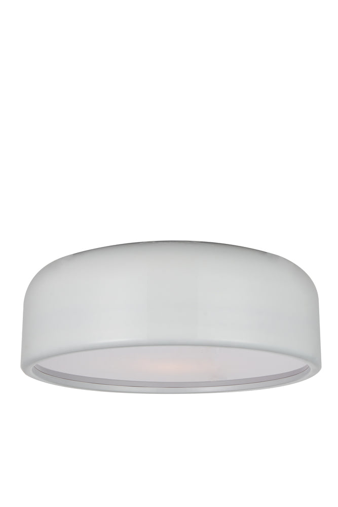 CWI LIGHTING  9688C19-3-172  Campton  3 Light Drum Shade Flush Mount with White finish
