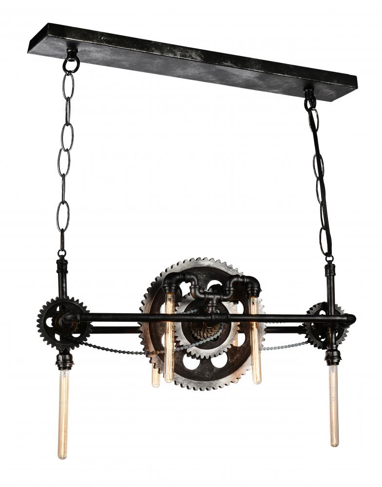 CWI LIGHTING  9712P41-6-187  Oder 6 Light Down Chandelier with Silver Gray finish