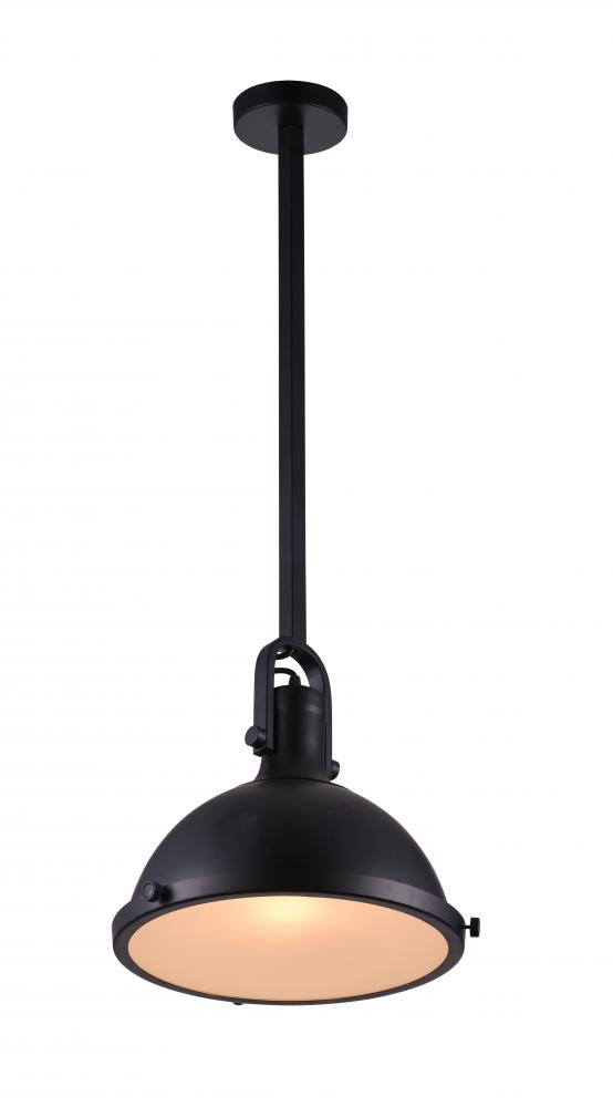 CWI LIGHTING  9760P12-1-101  Strum 1 Light Down Pendant with Black finish