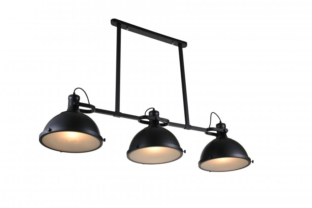 CWI LIGHTING  9760P50-3-101  Strum 3 Light Island Chandelier with Black finish