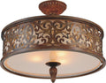 CWI LIGHTING  9807C21-5-116  Nicole 5 Light Drum Shade Flush Mount with Brushed Chocolate finish