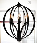 CWI LIGHTING  9825P24-6-101  Drift 6 Light Up Chandelier with Black finish