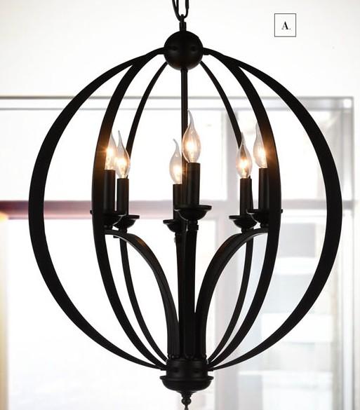 CWI LIGHTING  9825P24-6-101  Drift 6 Light Up Chandelier with Black finish