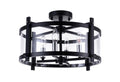 CWI LIGHTING  9827C18-4-101 Miette 4 Light Cage Flush Mount with Black finish