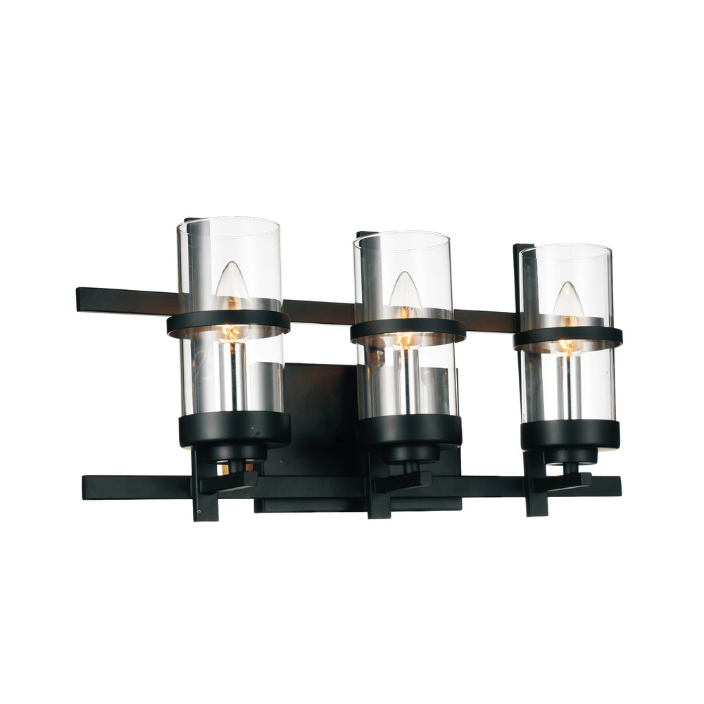 CWI LIGHTING  9827W21-3-101  Sierra 3 Light Wall Sconce with Black finish