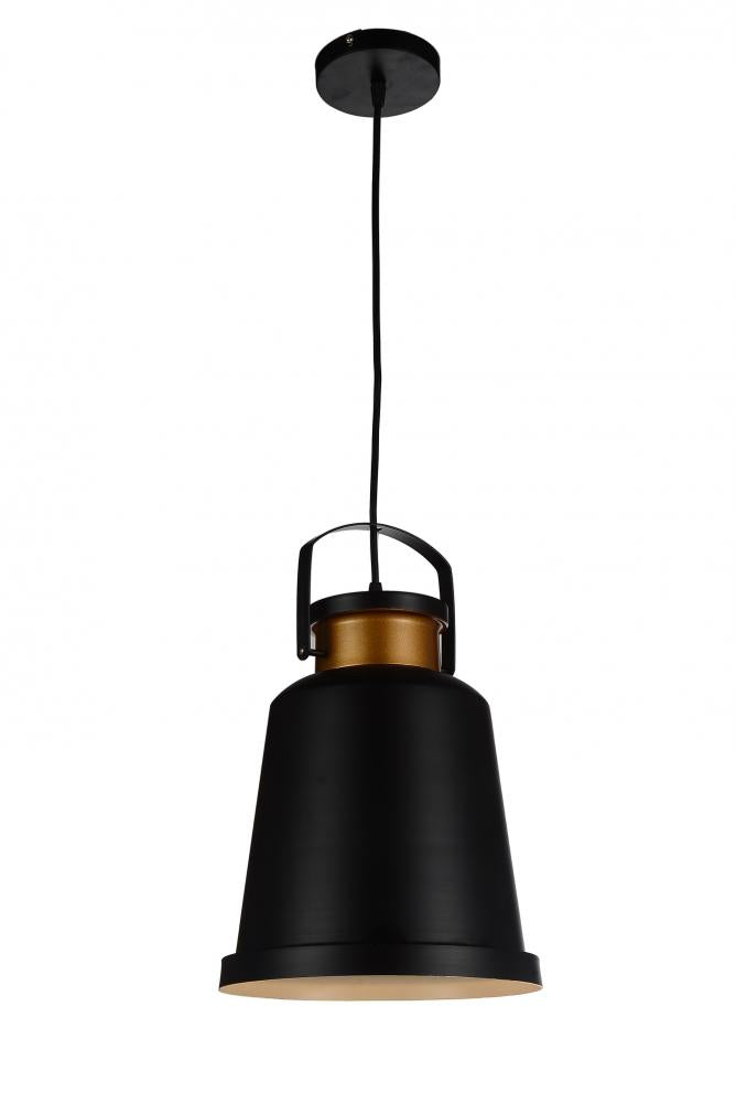 CWI LIGHTING  9845P10-101  Elisa 1 Light Down Pendant with Black finish