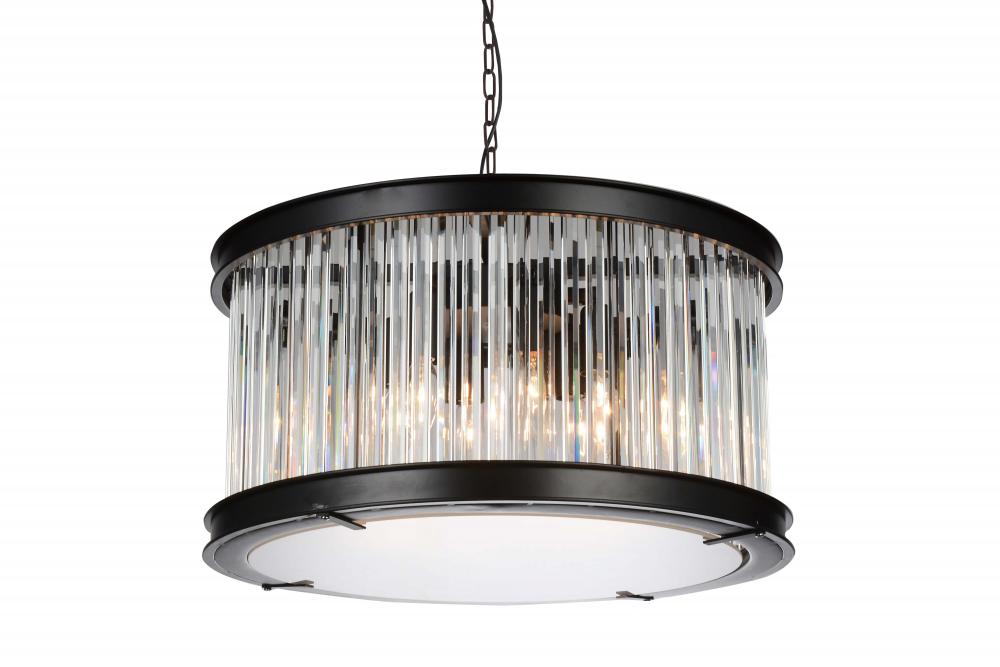 CWI LIGHTING   9861P20-6-101  Mira 6 Light Chandelier with Black finish