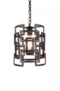 CWI LIGHTING  9913P10-1-205  Litani 1 Light Down Chandelier with Brown finish
