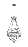 CWI LIGHTING  9957P12-3-601  Arkansas 3 Light Mini Chandelier with Chrome finish