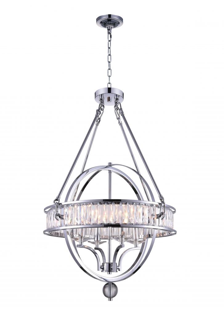 CWI LIGHTING  9957P20-4-601  Arkansas 4 Light Chandelier with Chrome finish
