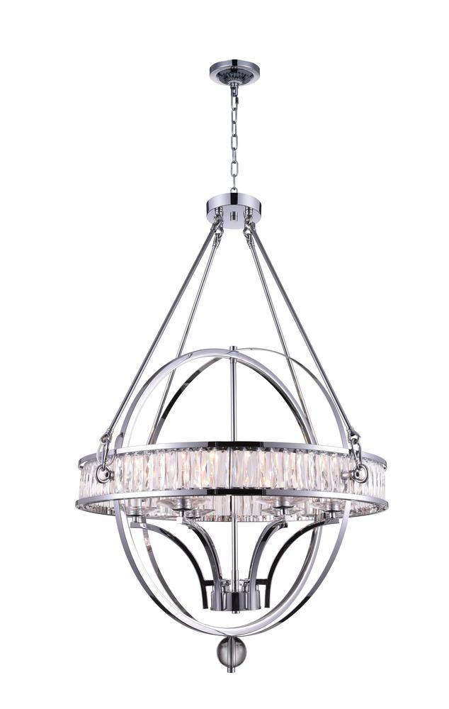 CWI LIGHTING  9957P30-6-601  Arkansas 6 Light Chandelier with Chrome finish