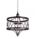 CWI LIGHTING  9966P23-5-242-B  Amazon 5 Light Drum Shade Chandelier with Gun Metal finish