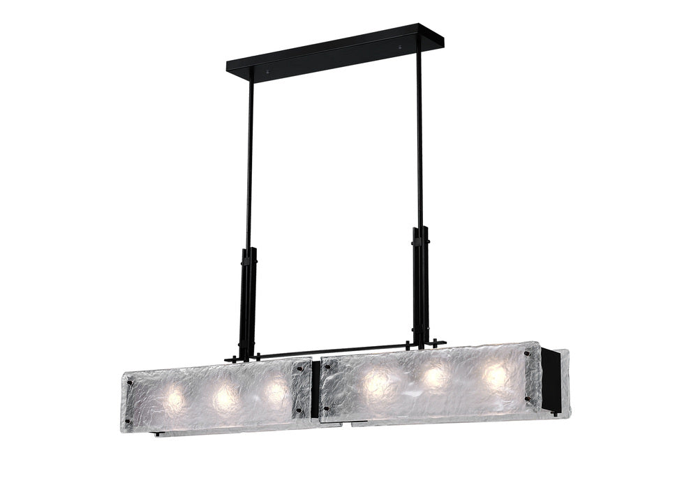 CWI LIGHTING  9973P45-6-101  Assunta 6 Light Chandelier with Black Finish