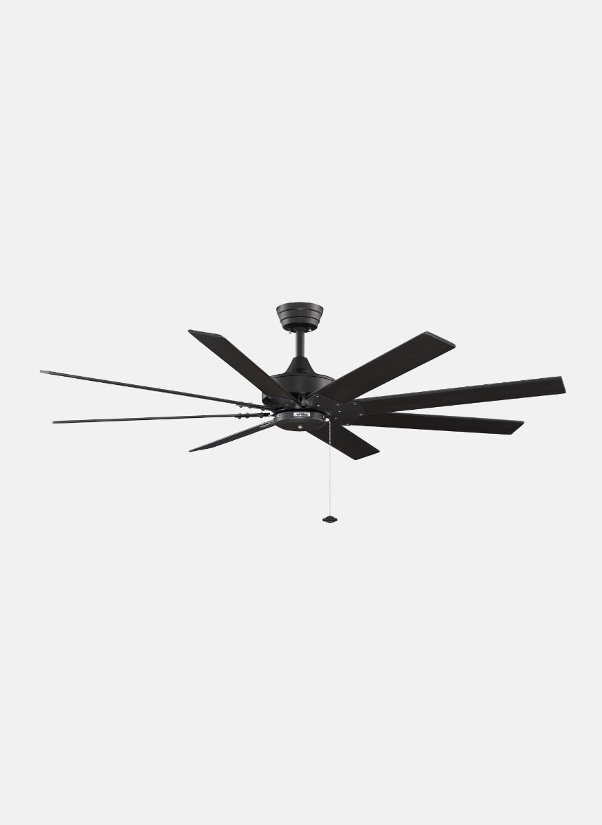 FANIMATION  FP7910BL  Levon - 63 inch - Black with Black Blades