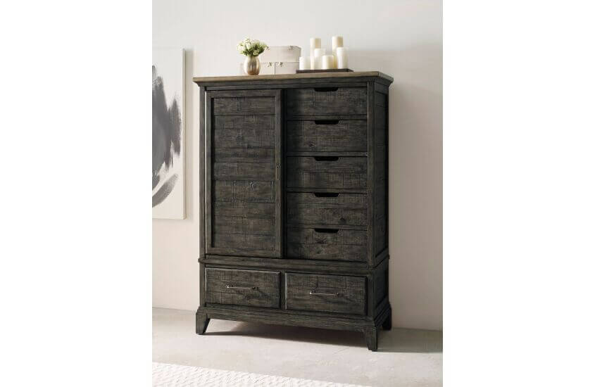 KINCAID PLANK ROAD WHEELER DOOR CHEST CHARCOAL 706-250C