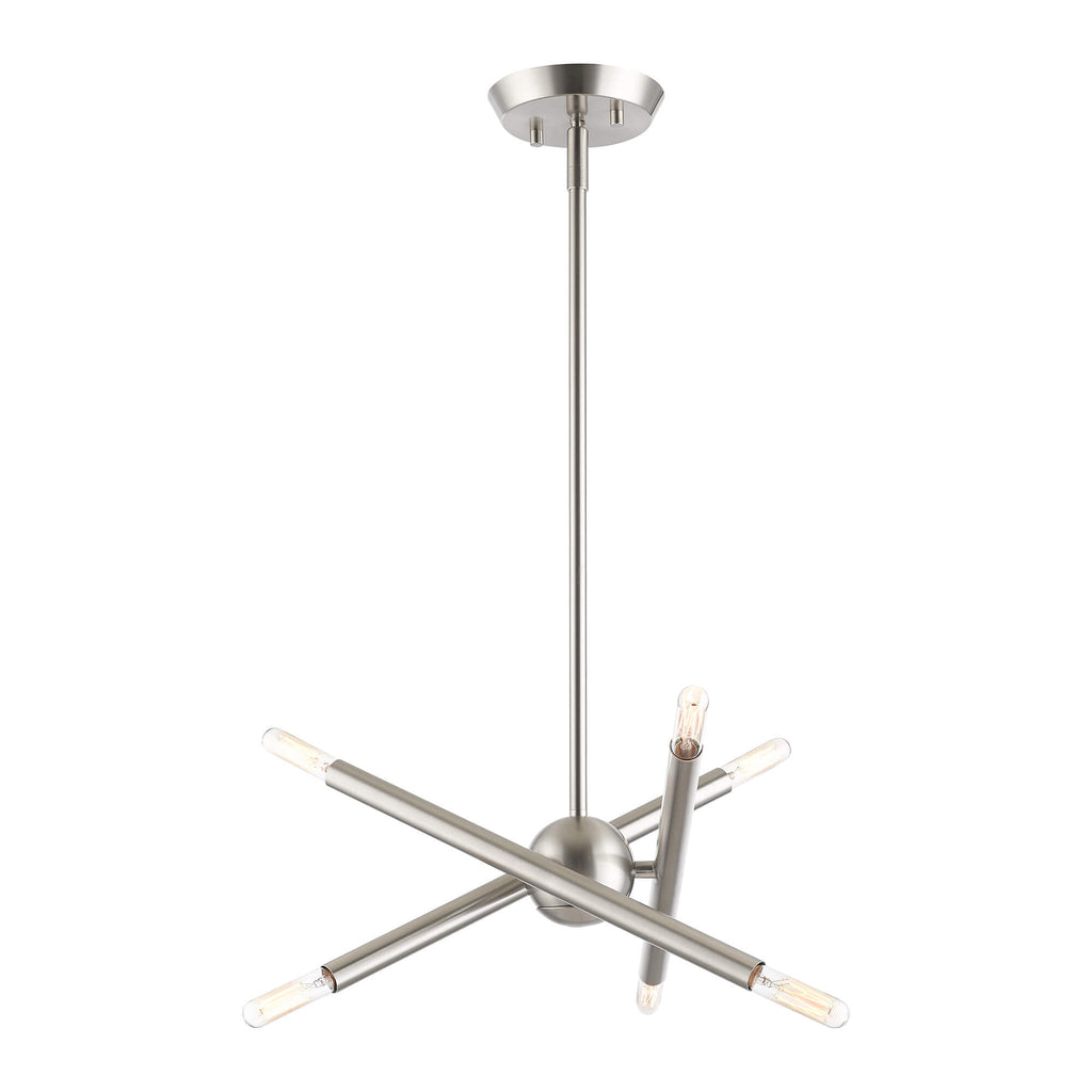 LIVEX LIGHTING Soho Petite Chandelier Brushed Nickel 46773-91