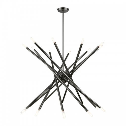 LIVEX LIGHTING Soho Large Chandelier Black Chrome 46779-46