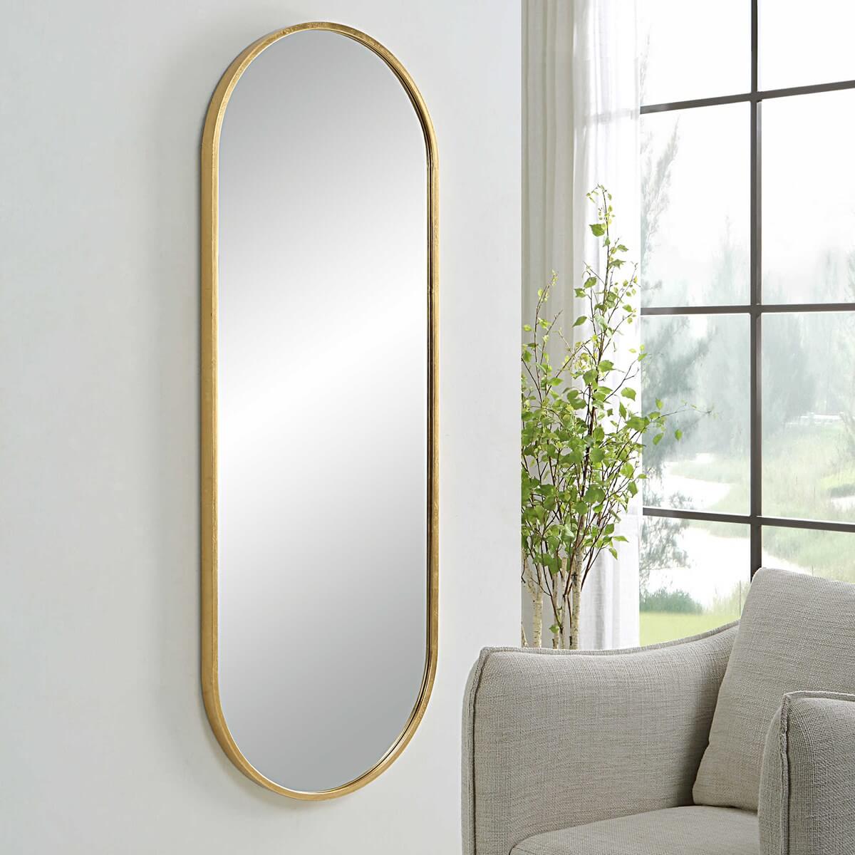 UTTERMOST VARINA TALL MIRROR GOLD 09844