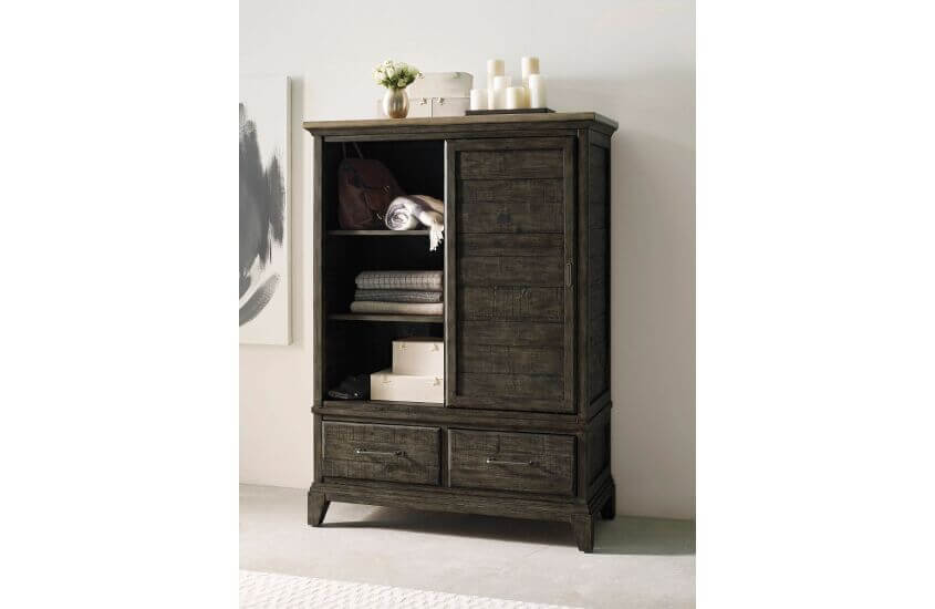 KINCAID PLANK ROAD WHEELER DOOR CHEST CHARCOAL 706-250C