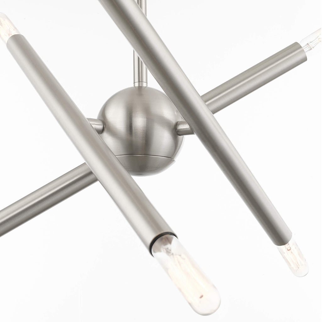 LIVEX LIGHTING Soho Petite Chandelier Brushed Nickel 46773-91