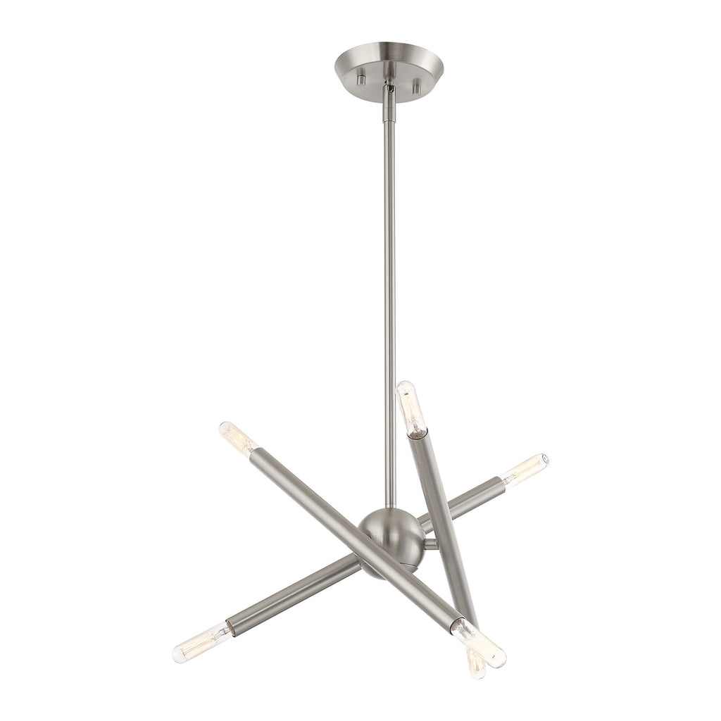LIVEX LIGHTING Soho Petite Chandelier Brushed Nickel 46773-91