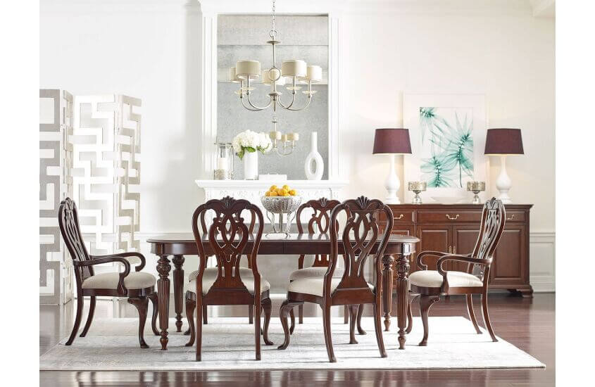 KINCAID HADLEIGH QUEEN ANNE ARM CHAIR SET OF TWO 607-637