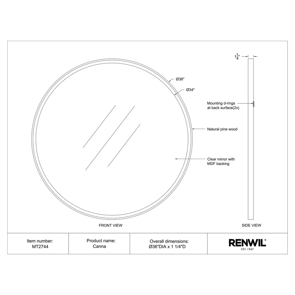 RENWIL CANNA MIRROR MT2744