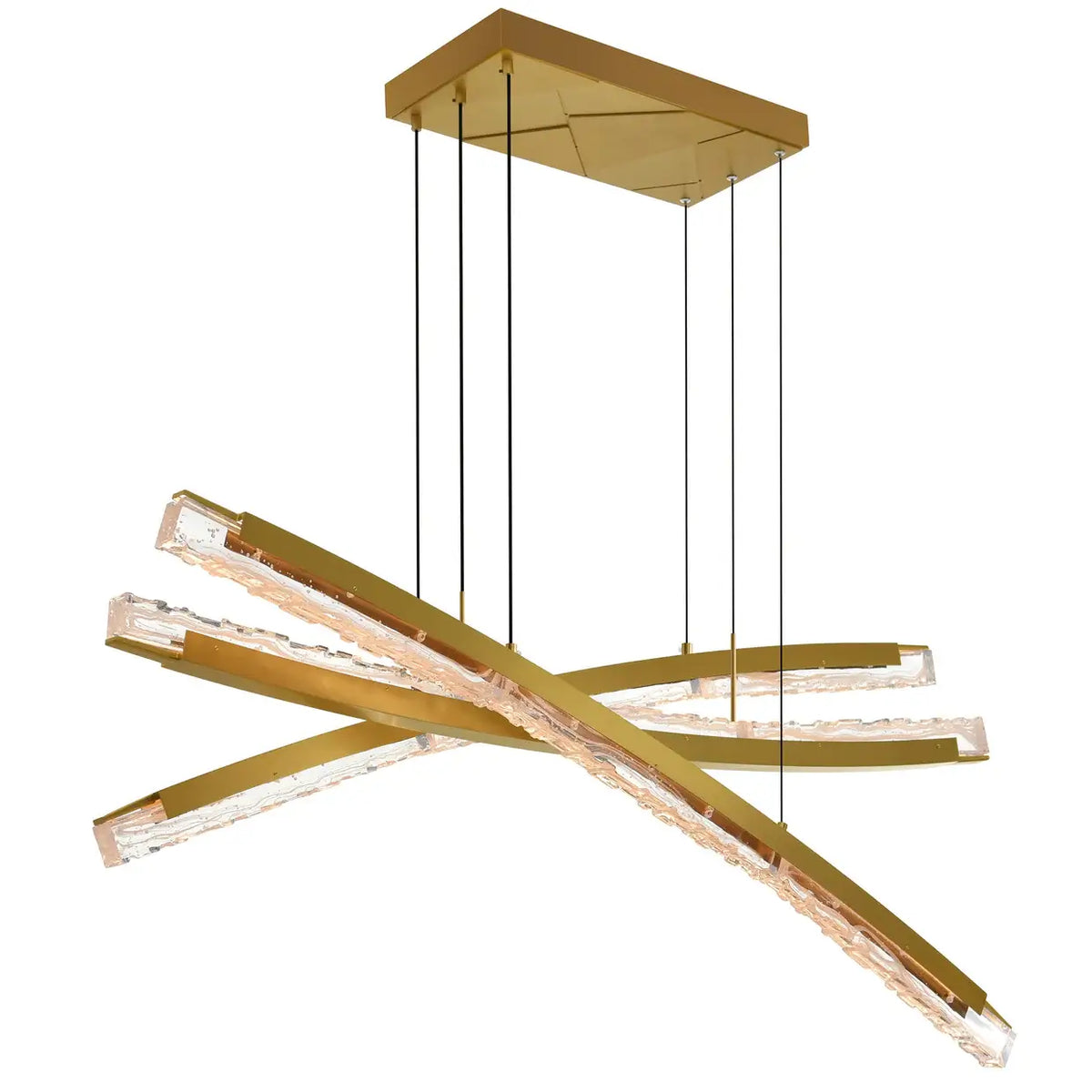 CWI LIGHTING SABER LED 50" GOLD CHANDELIER 1710P50-3-624