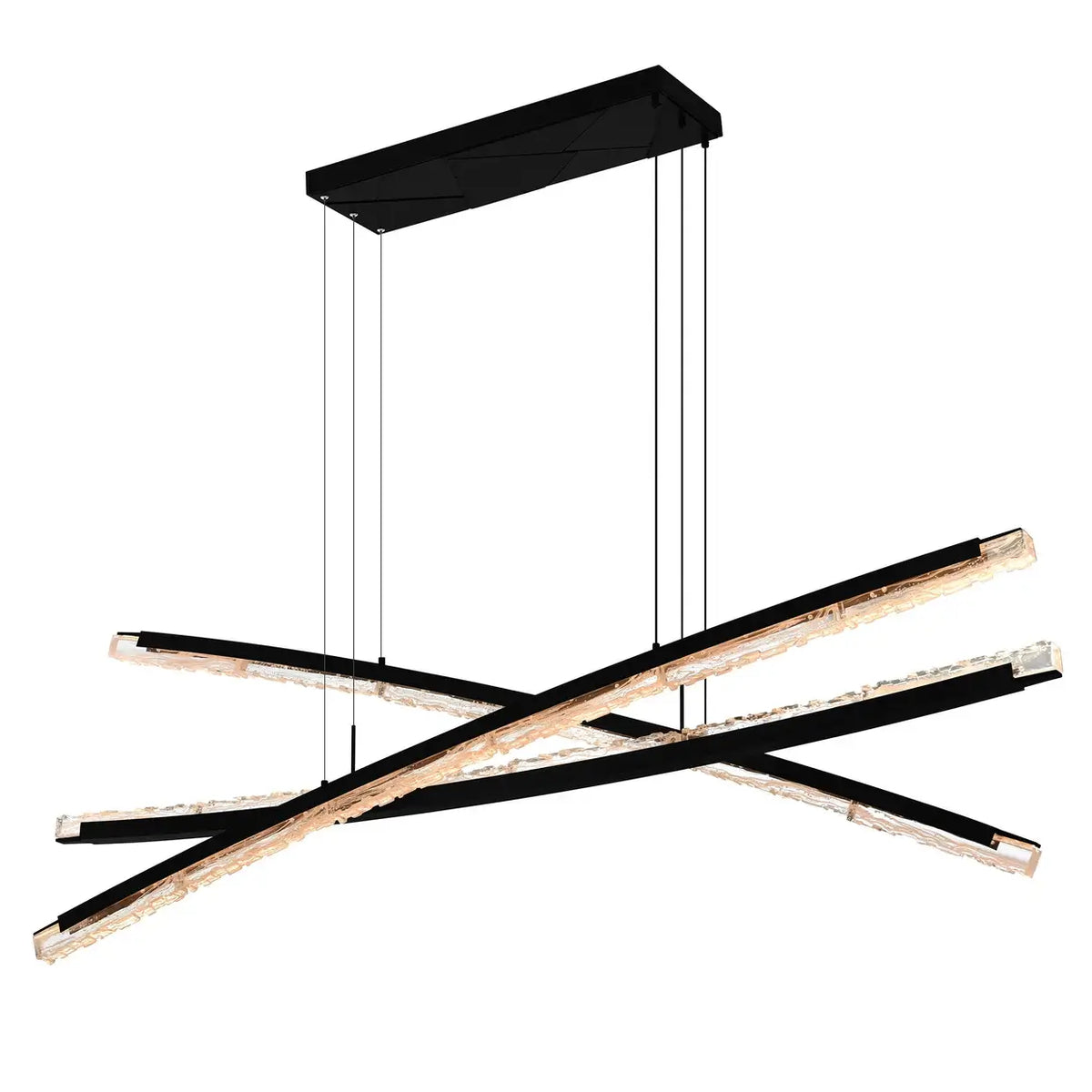 CWI LIGHTING SABER LED 70" BLACK CHANDELIER 1710P70-3-101