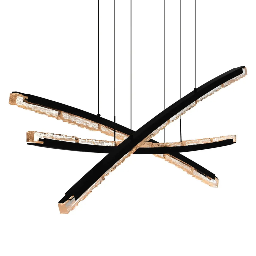 CWI LIGHTING SABER LED 70" BLACK CHANDELIER 1710P70-3-101