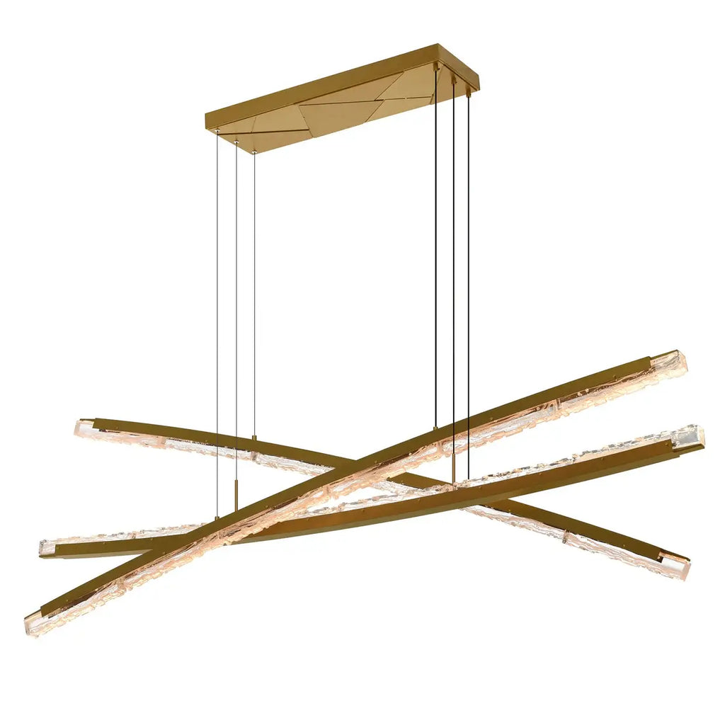 CWI LIGHTING SABER LED 70" BRASS CHANDELIER 1710P70-3-624