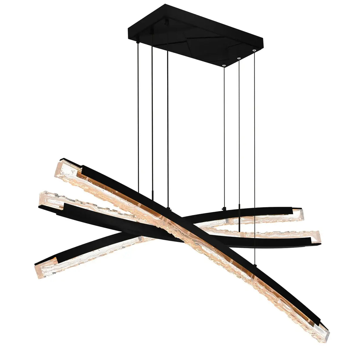 CWI LIGHTING SABER LED 50" BLACK CHANDELIER 1710P50-3-101