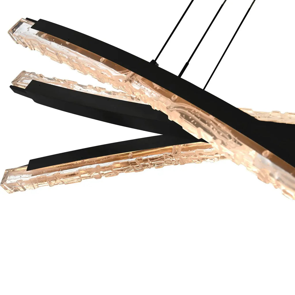 CWI LIGHTING SABER LED 50" BLACK CHANDELIER 1710P50-3-101