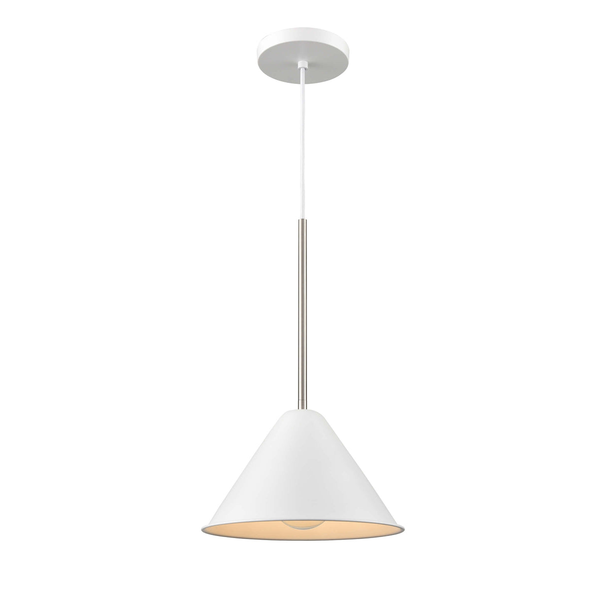 DVI LIGHTING LILY 10" MINI-PENDANT SATIN NICKEL DVP46110MW+SN