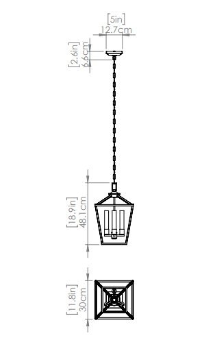 DVI LIGHTING LUNDY'S LANE OUTDOOR 3 LT PENDANT DVP30176BK-OP