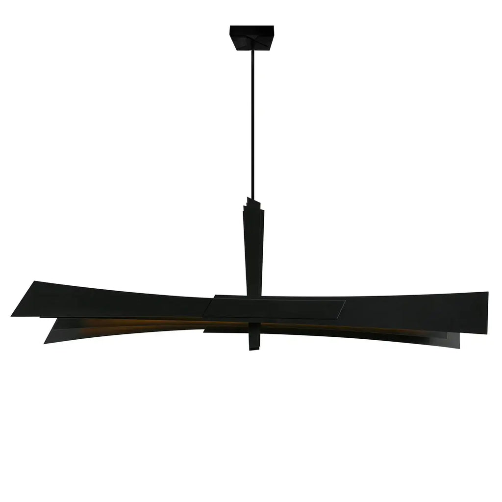 CWI LIGHTING SOLARA LED 72" BLACK CHANDELIER 1717P72-101