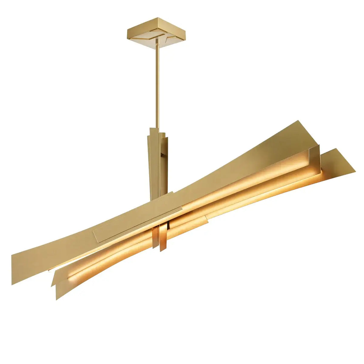 CWI LIGHTING SOLARA LED 72" BRASS CHANDELIER 1717P72-624