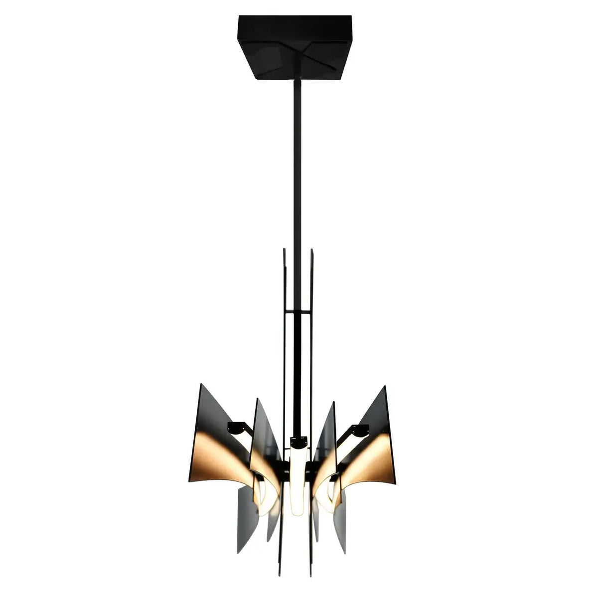 CWI LIGHTING SOLARA LED 50" BLACK CHANDELIER 1717P50-101
