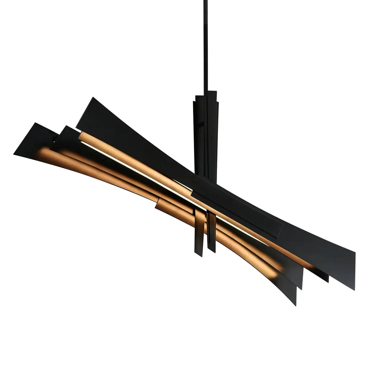 CWI LIGHTING SOLARA LED 50" BLACK CHANDELIER 1717P50-101