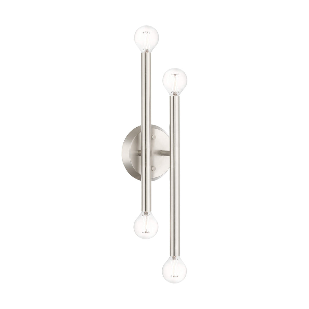 LIVEX LIGHTING Soho Sconce Brushed Nickel 46771-91
