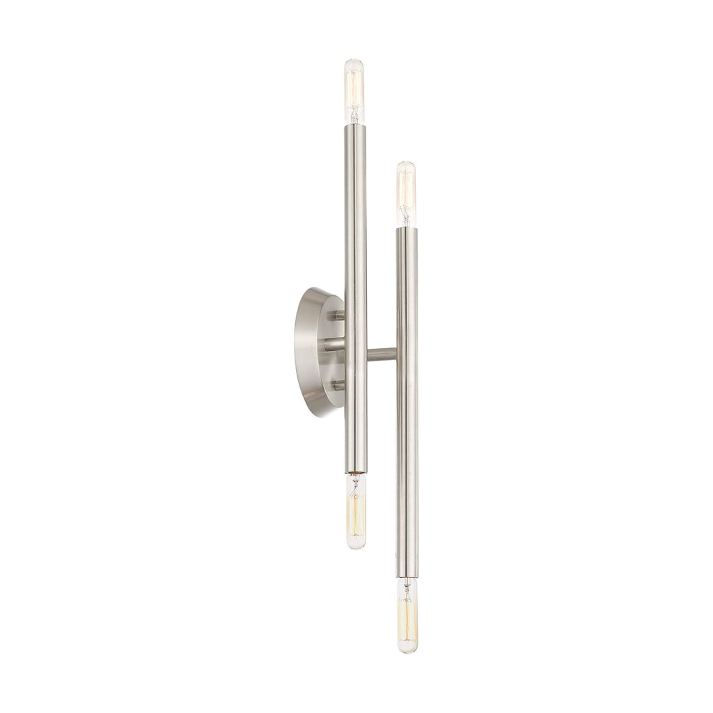 LIVEX LIGHTING Soho Sconce Brushed Nickel 46771-91