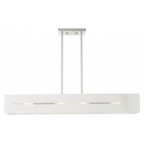 LIVEX LIGHTING Soma Linear Chandelier Brushed Nickel 45957-91
