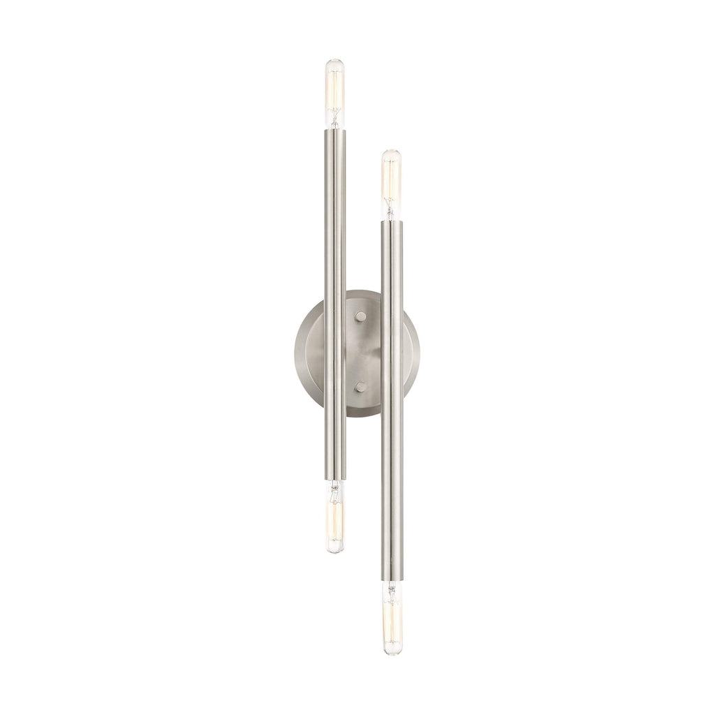 LIVEX LIGHTING Soho Sconce Brushed Nickel 46771-91