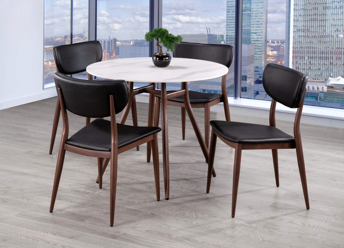 FURNISHINGS MATE CARIBOU TABLE WHITE SINTERED STONE DT Y03-STN1 W