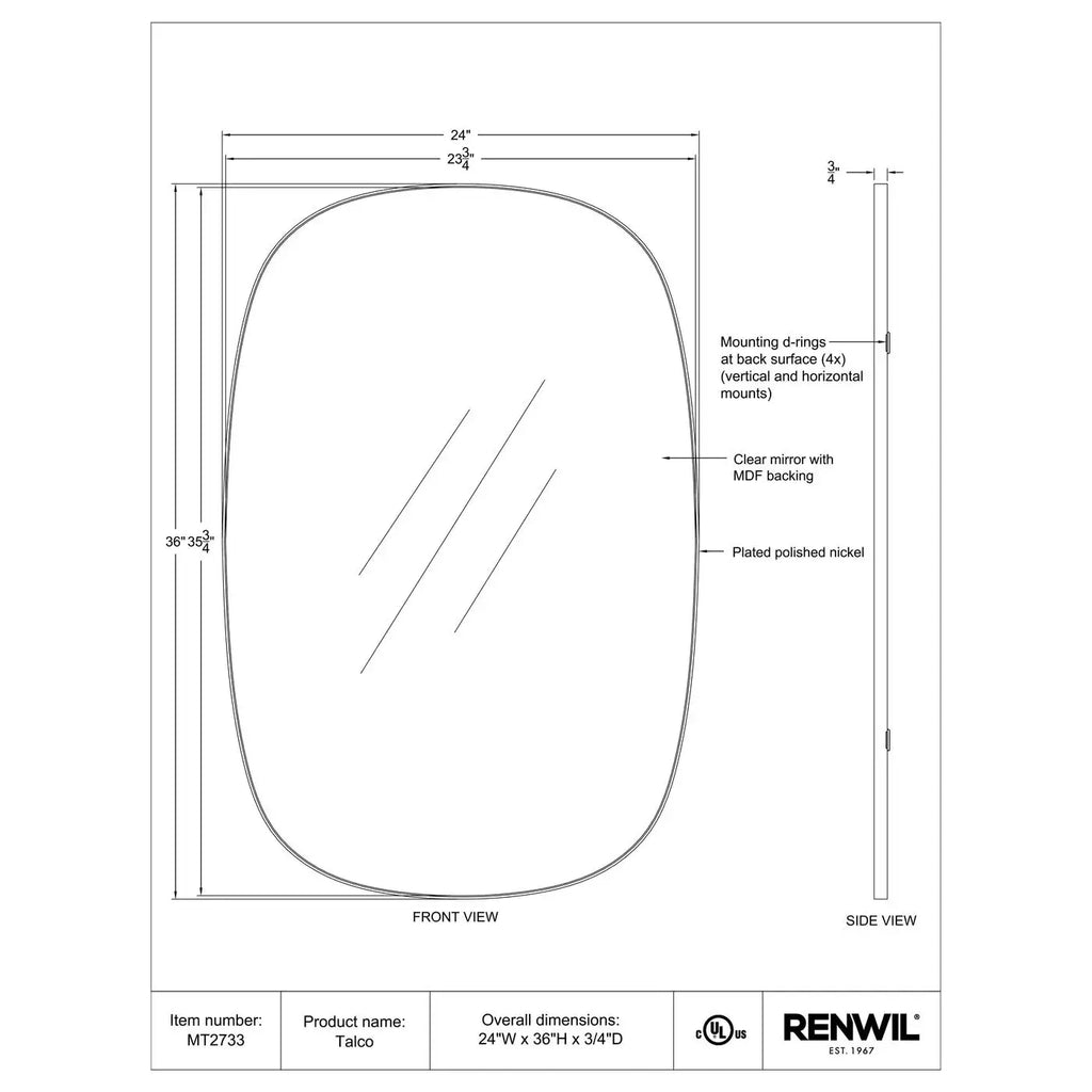 RENWIL TALCO MIRROR MT2733